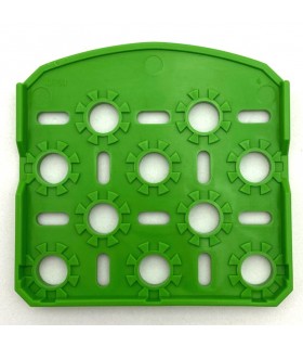 NMJ plate with 1 curved edge grass green