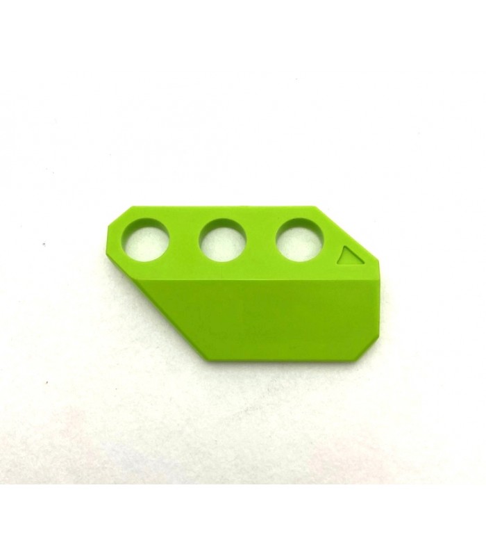 NMJ plaque coudée à 135° coté droit 3 trous vert clair NMJ plaque coudée à 135° coté droit 3 trous vert clair