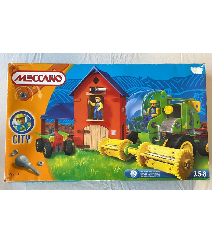 Boite ferme et moissonneuse (Meccano junior city 9101) Boite ferme et moissonneuse (Meccano junior city 9101)