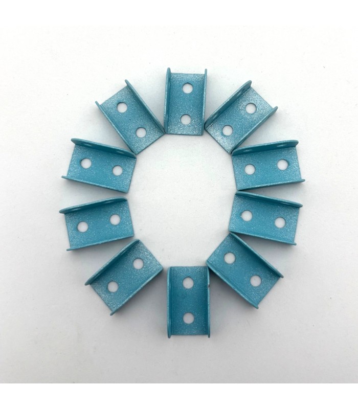 Flanged Plate 2x1 h (26x12 mm) frost blue (pack of 10) Flanged Plate 2x1 h (26x12 mm) frost blue (pack of 10)