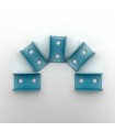 Plaque à rebords 2x1 tr (26x12 mm) bleu givre (lot de 5)