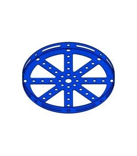 Flasque circulaire a rebord 135mm bleu