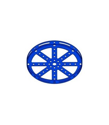 Flasque circulaire a rebord 135mm bleu