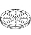 Flasque circulaire ø135mm à rebord bleu de seconde main
