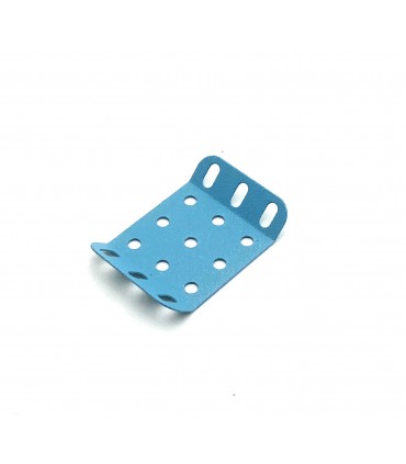 Flanged plate 3x3 holes TO 135° frost blue