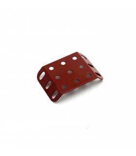 Flanged plate 3x3 holes TO 135° metal burgundy (pack of 10)