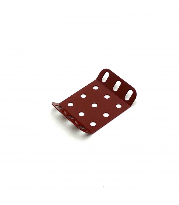 Flanged plate 3x3 holes TO 135° metal burgundy (pack of 10) Flanged plate 3x3 holes TO 135° metal burgundy (pack of 10)