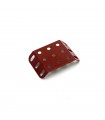 Flanged plate 3x3 holes TO 135° metal burgundy (pack of 5)