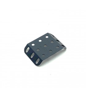 Flanged plate 3x3 holes TO 135° charcoal grey (pack of 10)