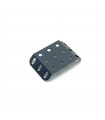 Flanged plate 3x3 holes TO 135° charcoal grey (pack of 10)
