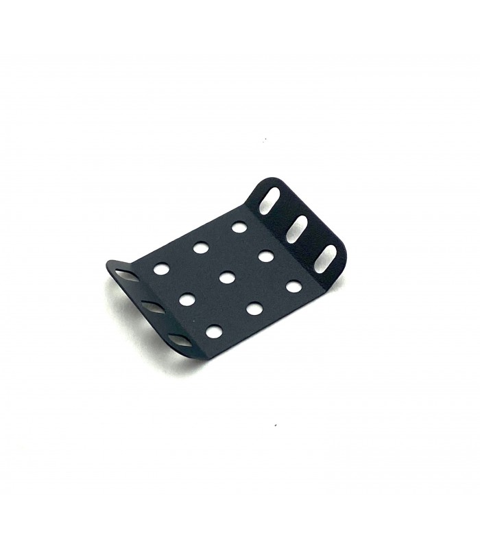 Flanged plate 3x3 holes TO 135° charcoal grey (pack of 10)