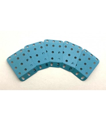 Flanged plate 3x3 holes TO 135° frost blue (pack of 5)