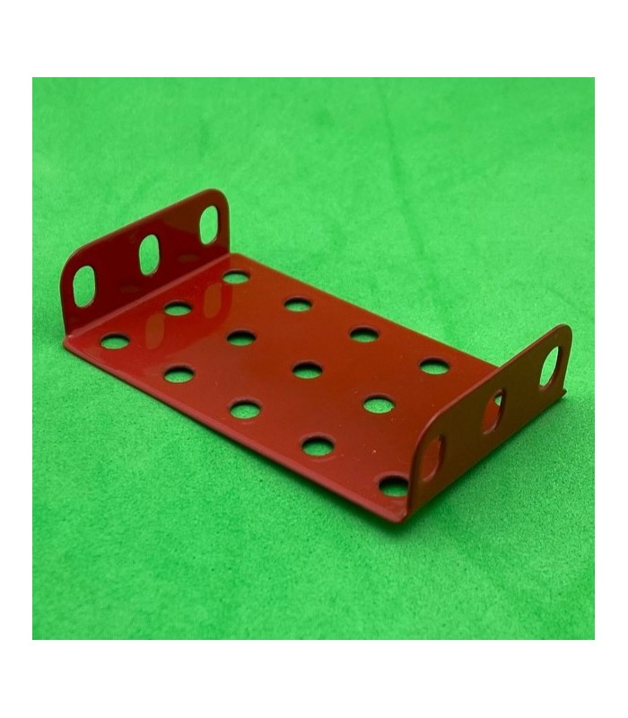 Plaque à rebords 5x3 tr (60x40 mm) rouge