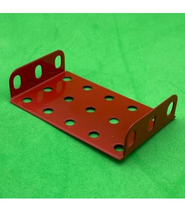 Plaque à rebords 5x3 tr (60x40 mm) rouge