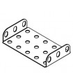 Flanged plate 60 x 40 mm red (3 x 5 h)