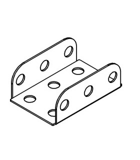 Flanged plate 3x2 h (38x25 mm) yellow