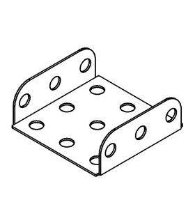 Flanged plate 3x3 h (38x38 mm)transluscent purple