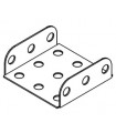 Flanged plate 3x3 h (38x38 mm)transluscent purple