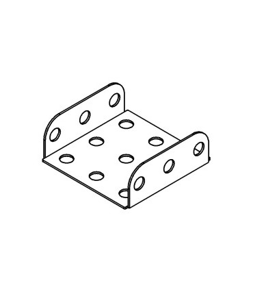 Flanged plate 3x3 h (38x38 mm) yellow