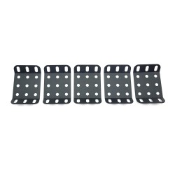 Flanged plate 3x3 holes TO 135° charcoal grey (pack of 5)