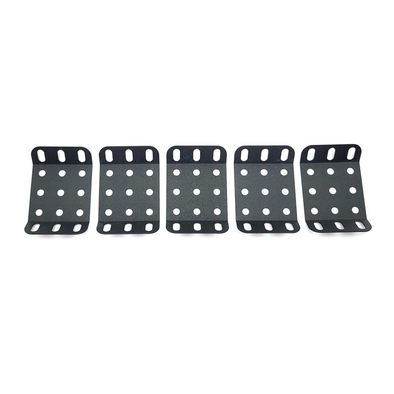 Plaque rigide à 2 rebords 135° 3x3 trous gris anthracite (lot de 5) Plaque rigide à 2 rebords 135° 3x3 trous gris anthracite (lot de 5)