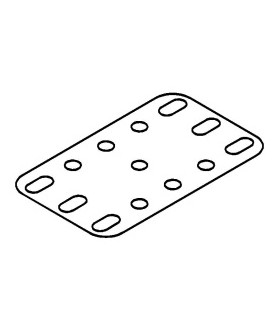 Metal flexible plate 3x5h (40x60mm) silver grey glitter second hand