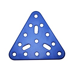 Plaque triangulaire 60mm de côté bleu