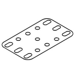Plaque flexible métal 3x5tr (40x60mm) noir mat