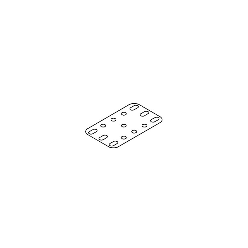 Plaque flexible métal 3x5tr (40x60mm) noir mat (lot de 5)