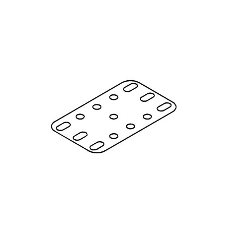 Plaque flexible métal 3x5tr (40x60mm) noir mat (lot de 5)