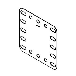 Plaque flexible 5x5tr (60x60mm) en plastique transparent