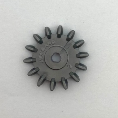 Roue dentée universelle 3 pans, 14 dents gris alu