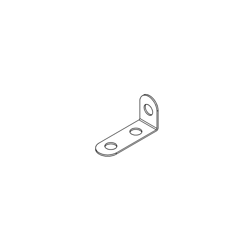 Narrow angle bracket 26 x 12 mm white
