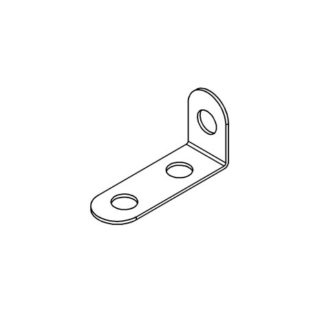 Narrow angle bracket 26 x 12 mm white