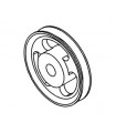 Plastic pulley no boss ø 25 mm slotted aluminum grey Plastic pulley no boss ø 25 mm slotted aluminum grey