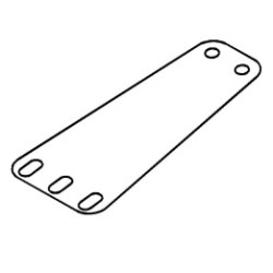 Flexible trapezoidal plate 3x2h yellow/orange