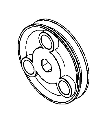 Pulley ø25mm with holes black 3 sections second-hand