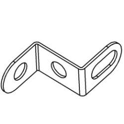 Narrow obtuse angle bracket blue f1