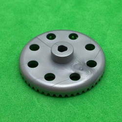 Plastic contrate wheel 50 th aluminum gray 3 sections