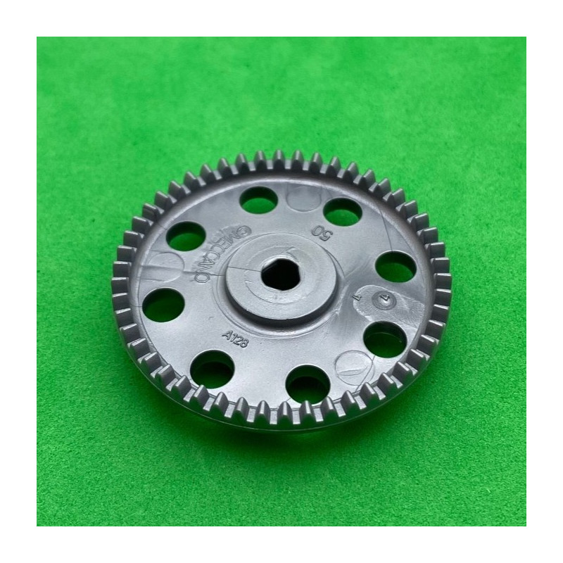 Plastic contrate wheel 50 th aluminum gray 3 sections