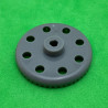 Plastic contrate wheel 50 th dark grey 3 sections