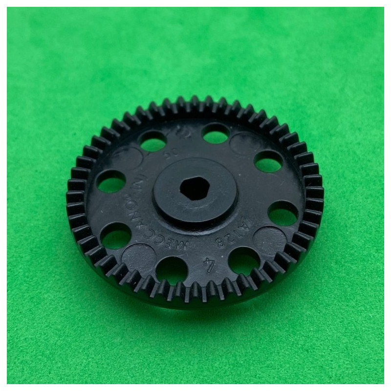 Plastic contrate wheel 50 th black 3 sections