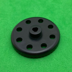 Plastic contrate wheel 50 th black 3 sections