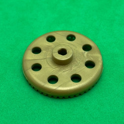 Plastic contrate wheel 50 th gold 3 sections