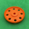 Plastic contrate wheel 50 th orange 3 sections