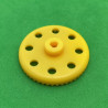 Roue de champ 50 dents plastique jaune 3 pans