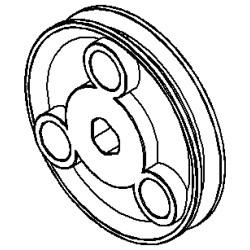 Pulley ø25mm with holes orange 3 sections