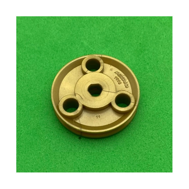 Pulley ø25mm with holes gold 3 sections