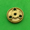 Pulley ø25mm with holes gold 3 sections