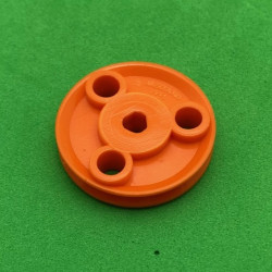 Poulie ø25mm à trous orange 3 pans